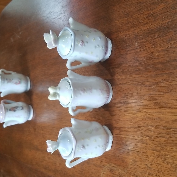 Enesco Precious Moments Porcelain Teapot Spice Jars 1995 - Picture 4 of 11